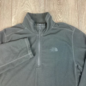 North Face Pullover Shirt 1/4 Zip Gray Men’s L Sweater - Picture 1 of 5