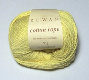 LOT of 10 Balls of Rowan COTTON ROPE Chunky Soft Yarn #060 LEMONADE YELLOW - Picture 1 of 1