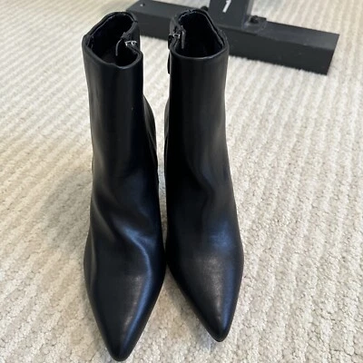 Steven New York Lizziey Mujer’s Punta Punta Botas Botín Negro Talla 6.5 Foto 1 de 4