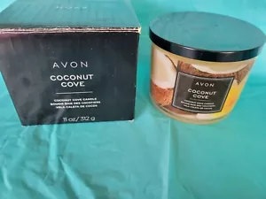 AVON Coconut Cove 3 wick Candle 11 oz. New in Box - Picture 1 of 1