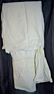 CHAPS King Size 100% cotton bed skirt ivory solid plain 14" drop corner pleat - Picture 1 of 7