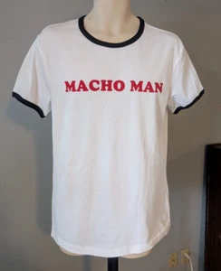 Divided H & M Man's Mancho Man T-Shirt White with Mancho Man graphic on front - Picture 1 of 8