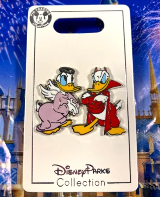 😈 Juego de 2 prendedores Disney Pato Donald Diablo y Ángel - Prendedores de hombro Ángel y Diablo Foto 1 de 2