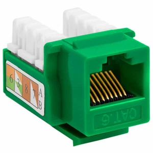 Cat6 Punch Down Keystone Jack - Green 208-N - Picture 1 of 1