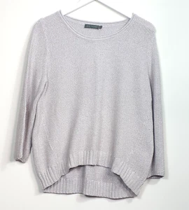 Mint Velvet Beige Gold Sparkle Knit Wool Jumper Size UK 10 Designer - Picture 1 of 8