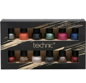 Boxed Set Of 12 x Mini Nail Varnishes 'Technic' Bnib NEW - Picture 1 of 2