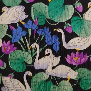 Corbata Leonard Paris Design No.127 Jacquard Seda Floral Cisne Bufanda Patrón Corbata - Imagen 1 de 10