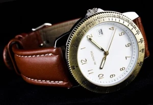 Men's Watch M-WATCH by MONDAINE Swiss Made 39mm Sporty Vintage-Style M7607-350 - Picture 1 of 2