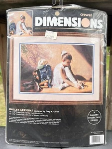 Dimensions Crewel Embroidery Kit BALLET LESSONS 1498 Designed by Greg Olsen - Picture 1 of 3