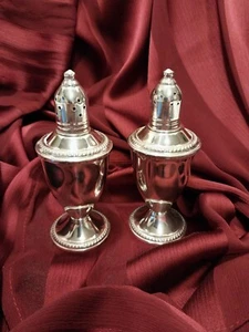 Duchin Creation Weighted Sterling Silver Lined Salt & Pepper Shakers 4.5Tall - Picture 1 of 4