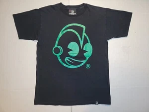 Cabeza KidRobot vintage Y2K 00s dibujos animados logotipo clásico verde negro para hombre S hecha en EE. UU. - Imagen 1 de 6