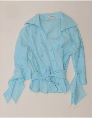 NARACAMICIE Womens 3/4 Sleeve Shirt Blouse UK 0 XS Blue OP03 — 第 1/3 张图片