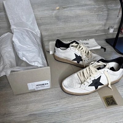 Zapatillas Golden Goose Ballstar para mujer blancas/negras, talla EU38 punta agrietada napa Foto 1 de 4
