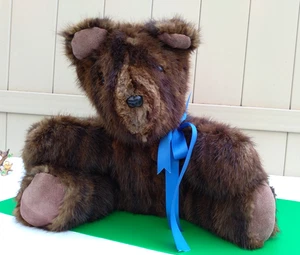 Mink Fur Teddy Bear - This is Elsie - Handmade - Picture 1 of 17
