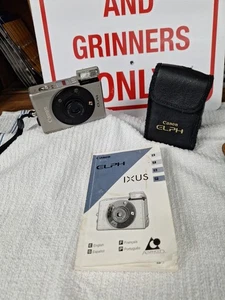 Cámara Canon ELPH IXUS IX240Titanium, funda de cuero y manual.  - Imagen 1 de 9