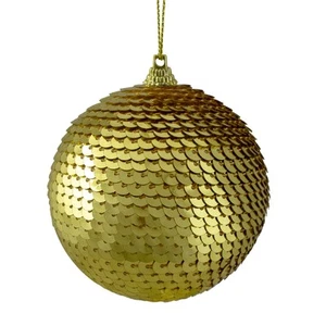 Northlight Gold Sequin Shatterproof Ball Christmas Ornament 3" - Picture 1 of 4