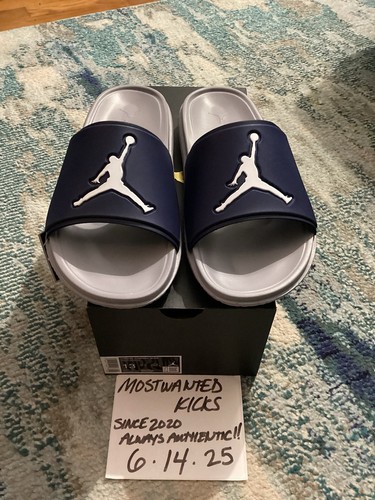 DS 2023 Nike Air Jordan Jumpman Slide Midnight Navy grigio cemento uomo taglia 13