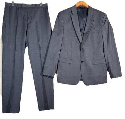 Traje de hombre Banana Republic Marzotto Blazer de lana italiana 40R 32x31 gris ventana Foto 1 de 4