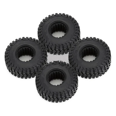 4Pack 1.0in Rubber Wheel Tires Tyres For Axial SCX24 Gladiator C10 1/24 RC Car e - Image 1 of 4