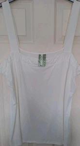 NEW NEXT WOMENS LOVELY CREAM VEST TOP SIZE 24 PRETTY NECK DETAIL MEASUREMENT S - Picture 1 of 8
