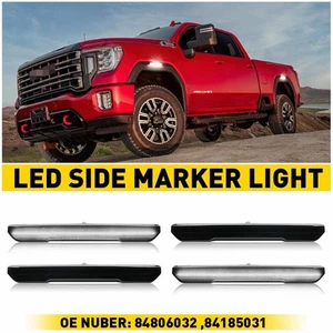 4X White LED Side Marker Light For 2020-2023 GMC Sierra 2500HD/3500HD 84185031 - Picture 1 of 16