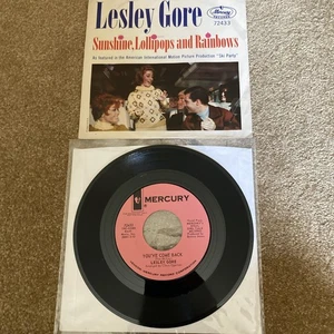 PROMO POP 45 Lesley Gore MERCURY DJ COPY With Sleeve Pink Rare Minty - Picture 1 of 6