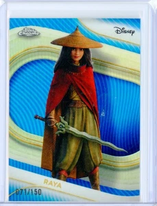 2025 Topps Chrome Disney RAYA No. 192 Last Dragon Blue Refractor 71/150 - Picture 1 of 2