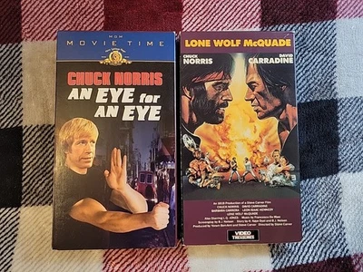 2 Lot Chuck Norris VHS- Lone Wolf McQuade & An Eye For An Eye- Carradine Free Sh - Image 1 of 4