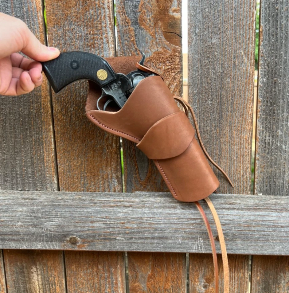 Western Cowboy Cross Draw Holster for Colt Pietta Uberti Ruger Chiappa - Image 1 of 1