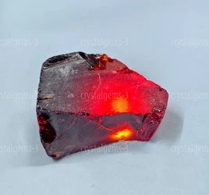 198 Ct Dark Orange Reddish Zircon Rough Uncut Shape for Loose Gemstone - Picture 1 of 6