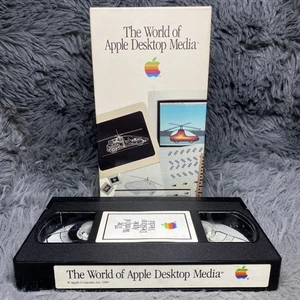 The World of Apple Desktop Media VHS Tape 1987 Vintage Electronics Educational - Picture 1 of 8