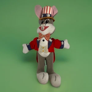 Peluche patriótico Bugs Bunny 4 de julio de Looney Tunes y R. Dakin & Co. 1976 - Imagen 1 de 4