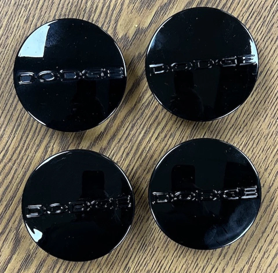 2 1/2" Dodge Avenger, Caliber, Challenger Black Center Cap 1SK35TRMAA set - Image 1 of 2