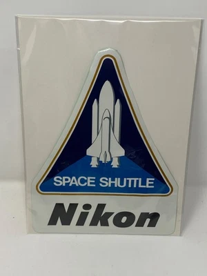 Huge NASA Space Shuttle Nikon Camera 1980s Columbia Sticker Decal 9.25" x 7" - Image 1 of 2