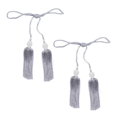  1 paio di tendaggi per tende in argento creativi senza perforazione finestra - Immagine 1 di 4