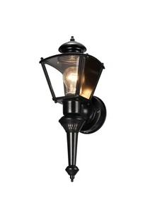Heath HZ-4150-BK Zenith Motion-Activated Four-Sided Coach Light, Black Brass - Picture 1 of 7