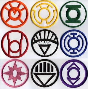 Blackest Night Lantern Corps Classic Style 2.5" Patch Set - 9 patch set - Picture 1 of 3
