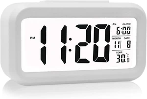 4.5" LED Display Digital Alarm Clock Battery Operated/Night Light with White - Picture 1 of 12
