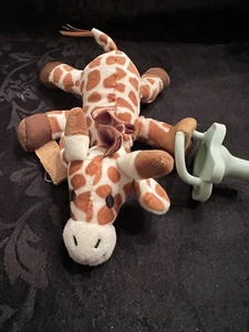 Dr. Brown’s Baby Lovey Pacifier & Teether Holder, Giraffe with Green HappyPaci - Picture 1 of 3