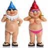 1 Pair Nude Statuary Gnomes Naughty Naked Funny Couples Statue Decor Nudist AU