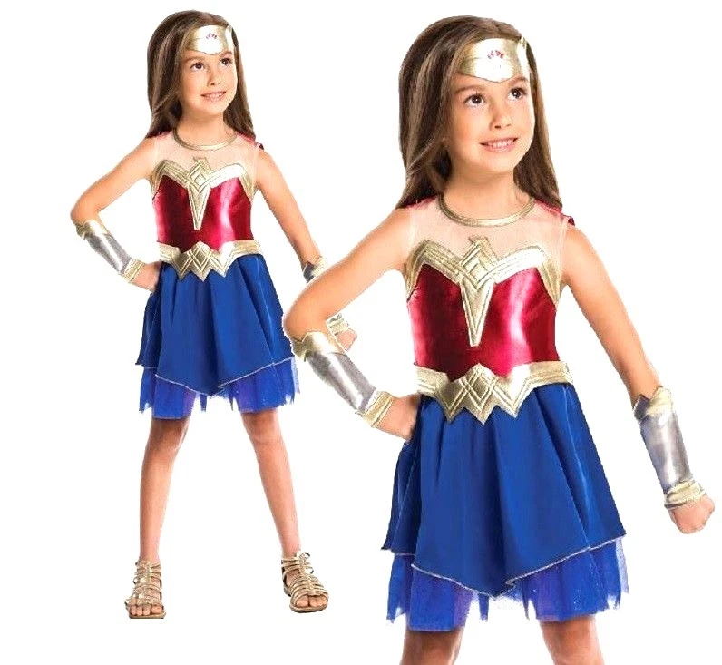 Child WONDER WOMAN Dawn of Justice Superhero TV Girls Fancy Dress Halloween - Image 1 of 1