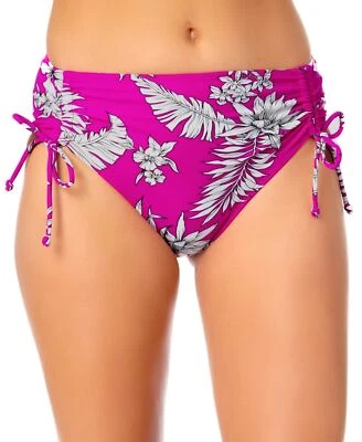 MSRP $20 California Waves Juniors High Waist Pink Bikini Bottoms Size Medium - Image 1 of 2