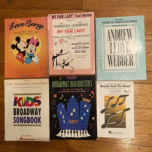 Lote 6 Disney Broadway Andrew Lloyd Webber My Fair Lady La Bella y la Bestia música - Imagen 1 de 14