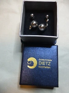 Ohrhänger silberfarben mit Punze auf dem Clip "925" - Bild 1 von 2