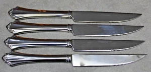 set of 4 Reed & Barton Devonshire Steak Knives 18/10 glossy stainless retired - Picture 1 of 7