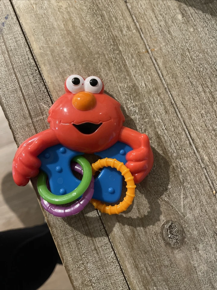 Sesame Street BPA bebé rey Elmo bebé sonajero anillos juguete 0-18 meses bebé Foto 1 de 1