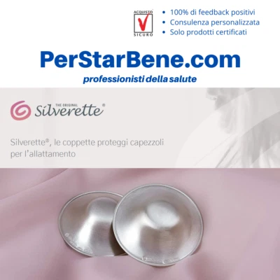 Silverette coppette proteggi capezzoli per l’allattamento in argento - Immagine 1 di 3