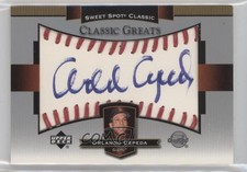 2003 Upper Deck Sweet Spot Classic Greats Orlando Cepeda #CG-OC Auto HOF