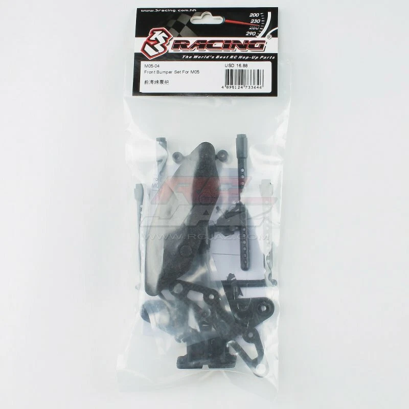 3Racing M05-04 Front Bumper w/Body Post Set For Tamiya RC M-05 Chassis - Image 1 of 1