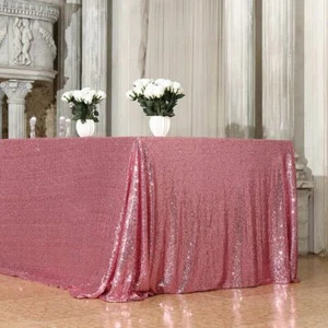Tela de lentejuelas rosa de 3 mm brillante material brillante 2W elástico 130 cm de ancho metro - Imagen 1 de 4